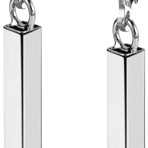 Jewelry - Chic 30mm Silver Bar Drop Earrings with Leverback - Perfect for All Occasions